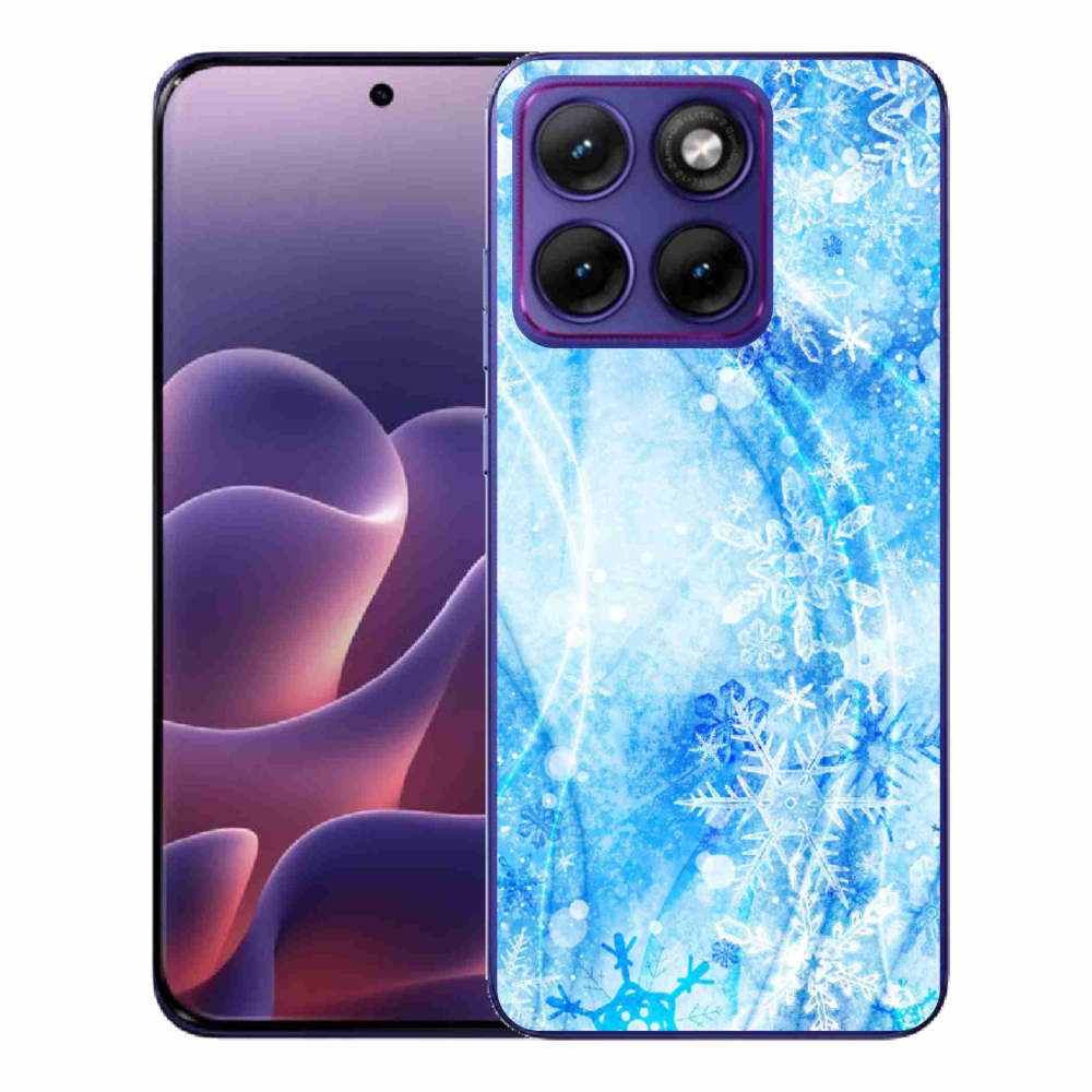 Zselés tok mmCase a Motorola Edge 70 Fusion készülékhez - hópelyhek