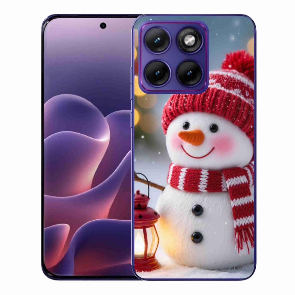 Zselés borítás mmCase a Motorola Edge 70 Fusion készülékhez - hóember 2