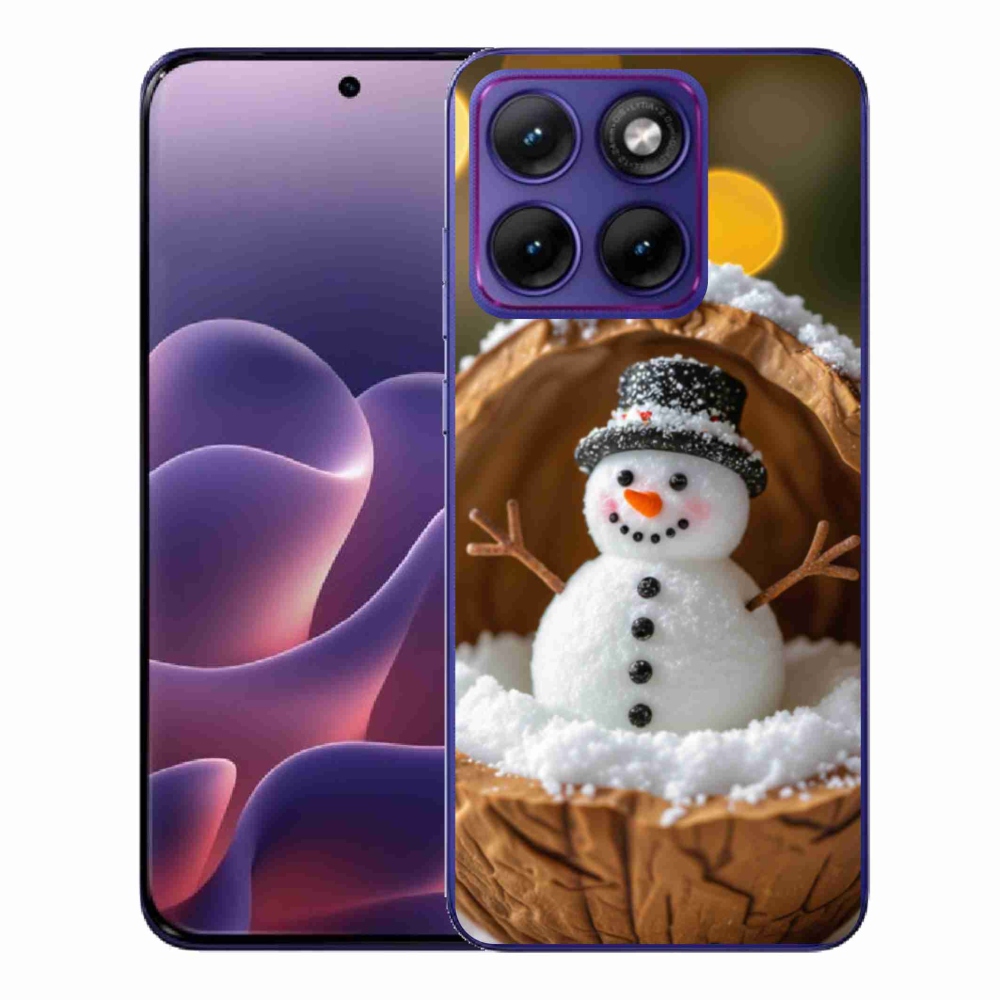 Zselés borítás mmCase a Motorola Edge 70 Fusion készülékhez - hóember 4