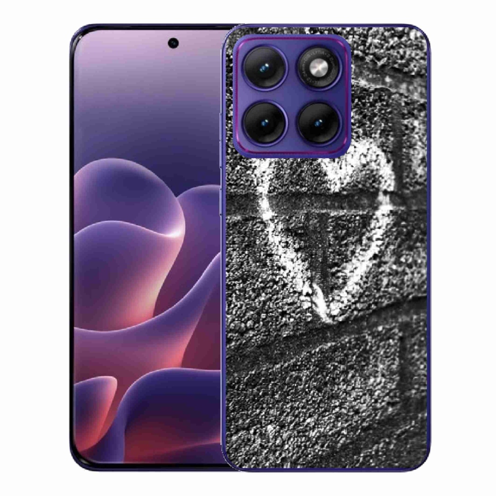 Zselés borítás mmCase a Motorola Edge 70 Fusion készülékhez - szív a falon