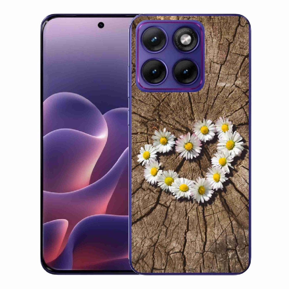 Gélburkolat mmCase a Motorola Edge 70 Fusion készülékhez - Százszorszép szív