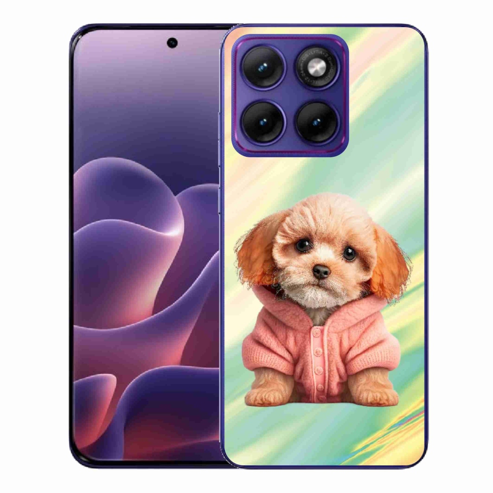 Zselés borítás mmCase a Motorola Edge 70 Fusion készülékhez - pulóveres kiskutya