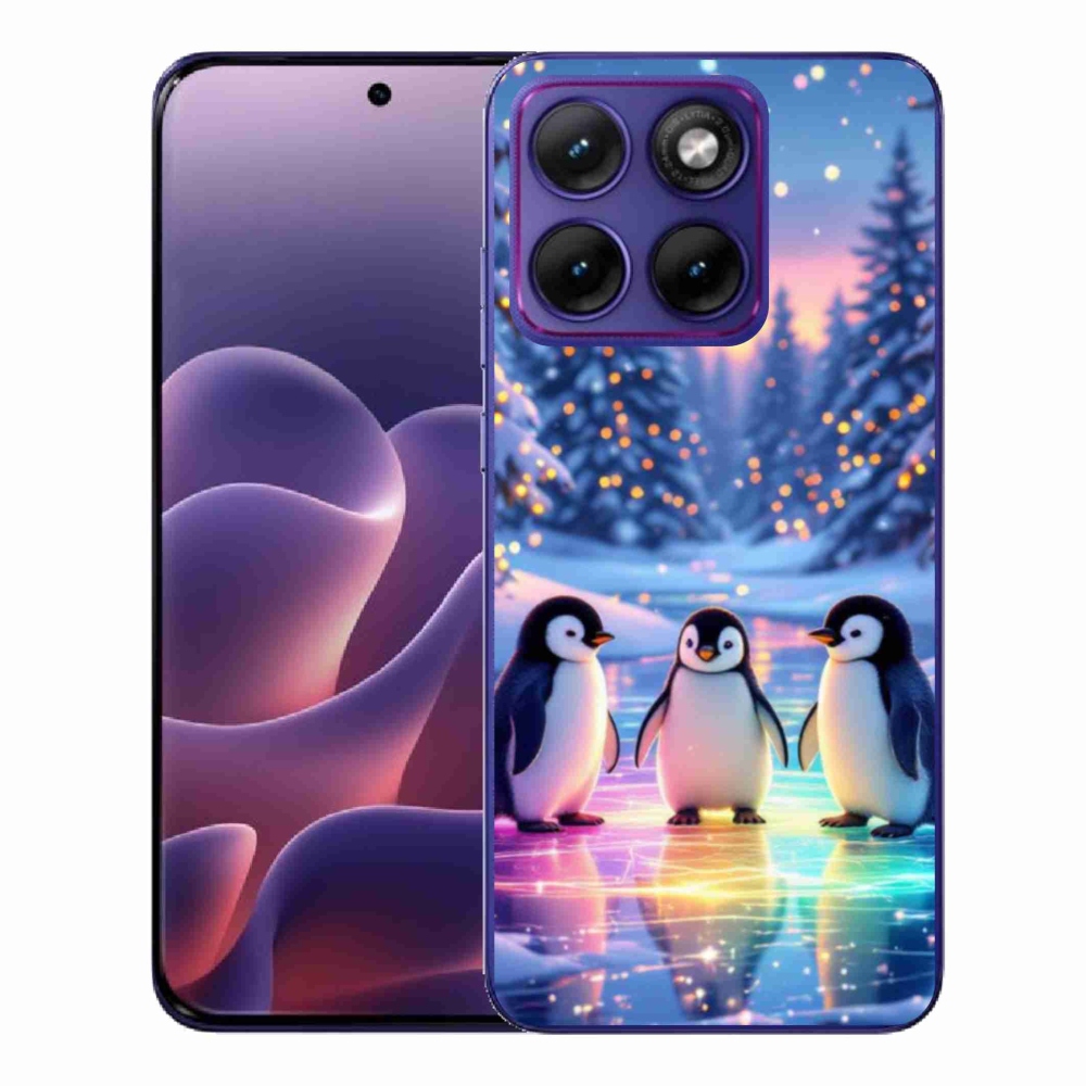 Gél védőburkolat mmCase a Motorola Edge 70 Fusion készülékhez - Pingvinek