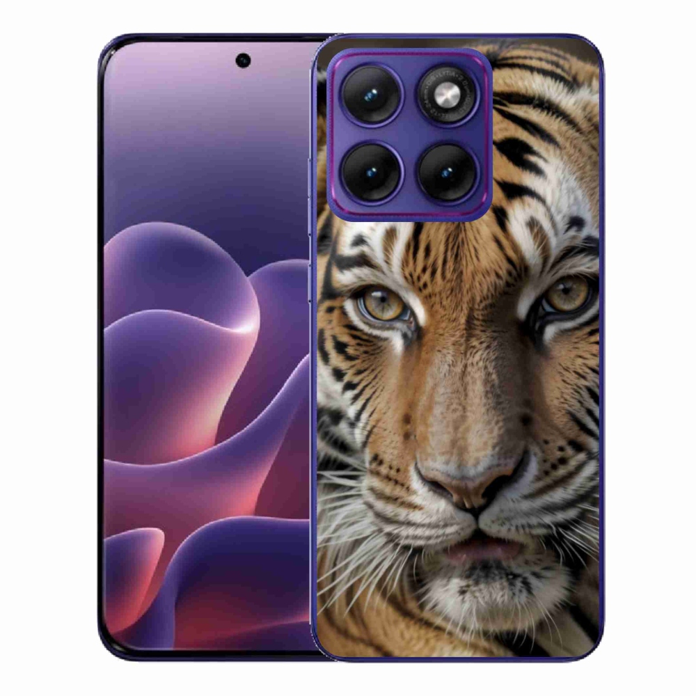 Zselés borítás mmCase a Motorola Edge 70 Fusion készülékhez - tigris nézet
