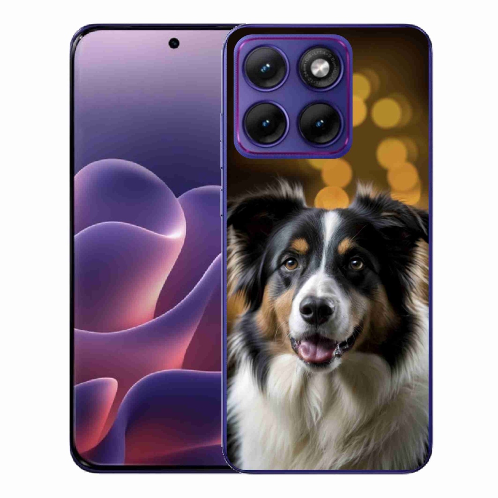 Zselés borítás mmCase a Motorola Edge 70 Fusion készülékhez - mosolygós ausztrál juhászkutya