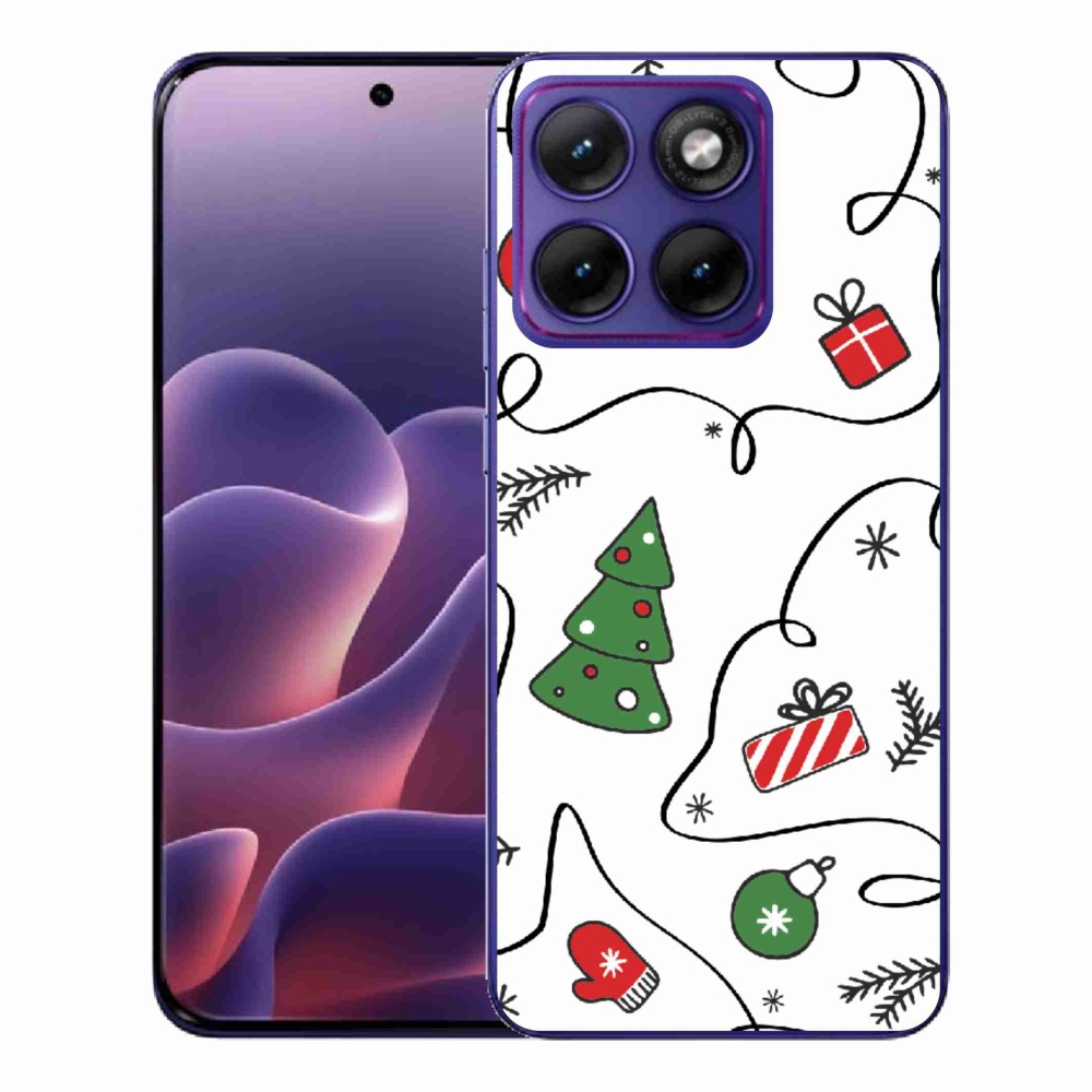 Zselés borító mmCase a Motorola Edge 70 Fusion készülékhez - karácsonyi motívumok