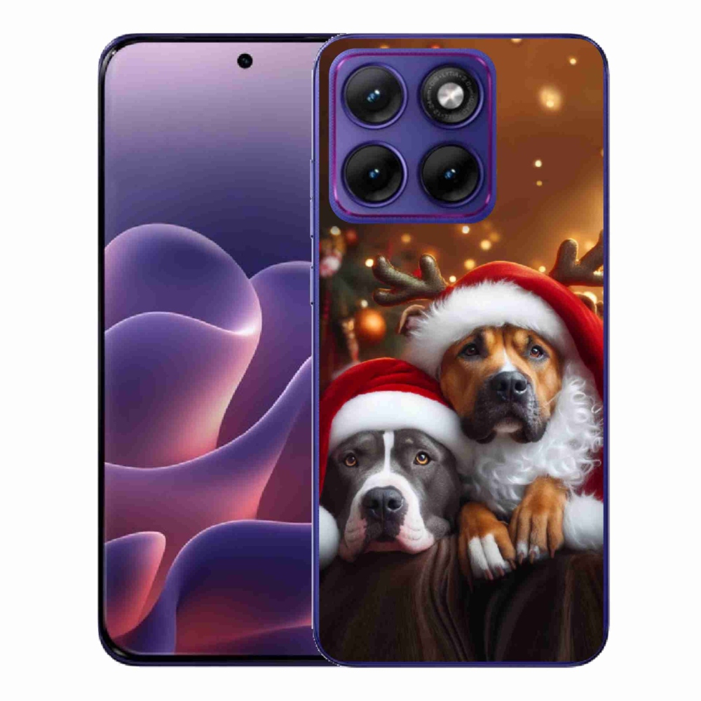 Zselés borítás mmCase a Motorola Edge 70 Fusion készülékhez - Karácsonyi kutyák