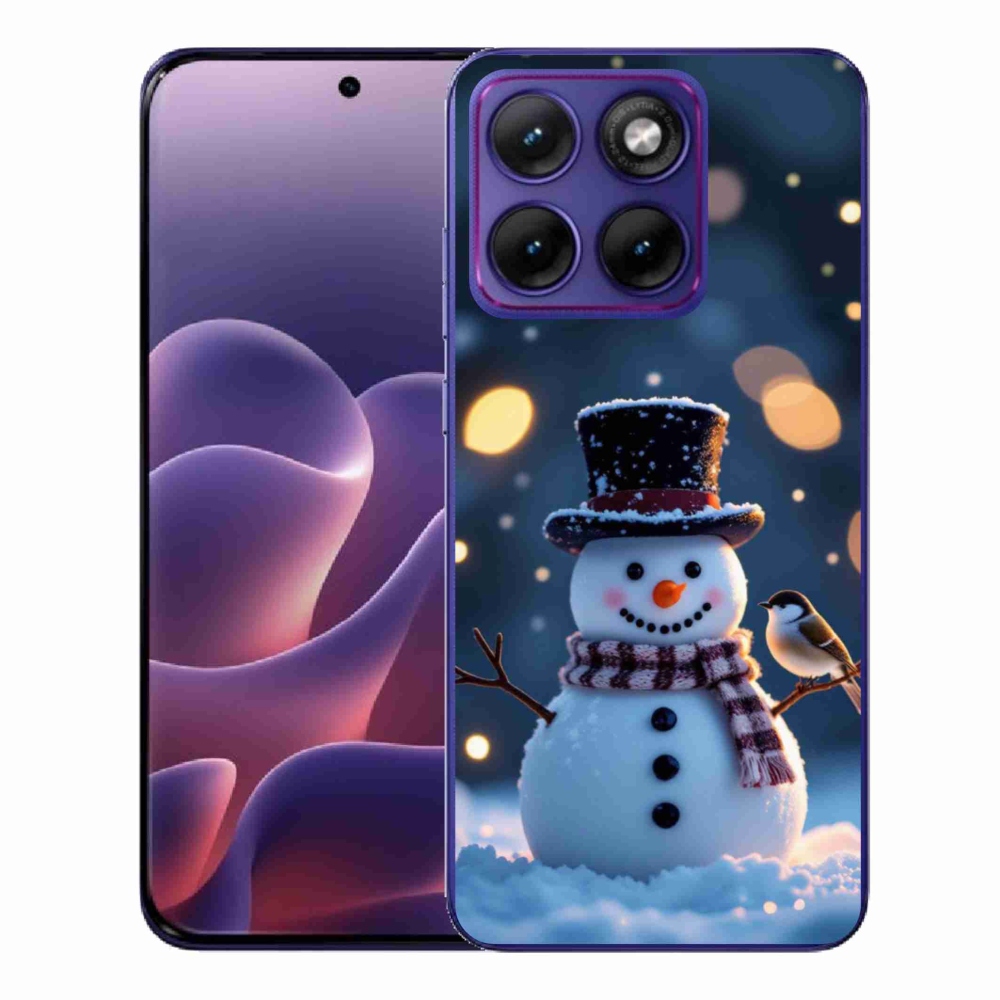 Zselés borítás mmCase a Motorola Edge 70 Fusion készülékhez - karácsonyi hóember