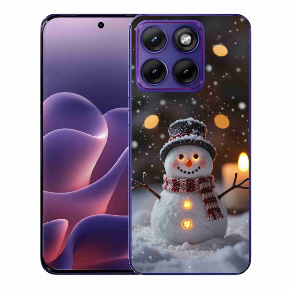 Zselés borítás mmCase a Motorola Edge 70 Fusion készülékhez - boldog hóember