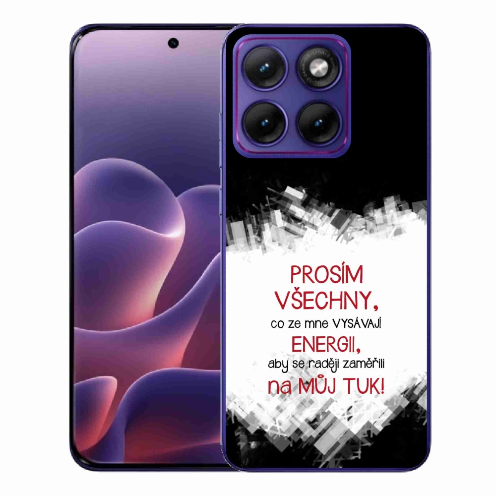 Zselés borító mmCase a Motorola Edge 70 Fusion készülékhez - vicces szöveg 1 piros