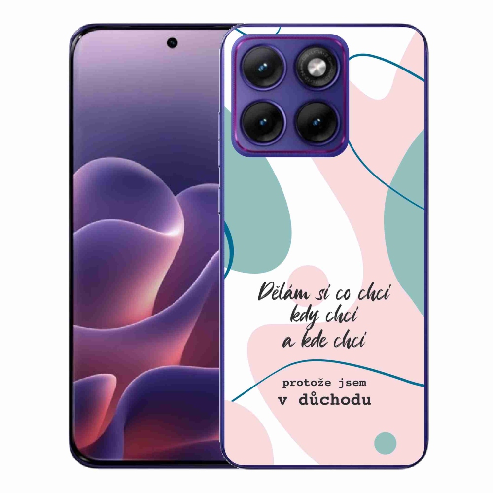 Gél borító mmCase a Motorola Edge 70 Fusion készülékhez - vicces szöveg 10 fehér háttér