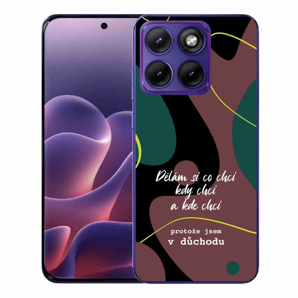 Gél borító mmCase a Motorola Edge 70 Fusion készülékhez - vicces szöveg 10 fekete háttér