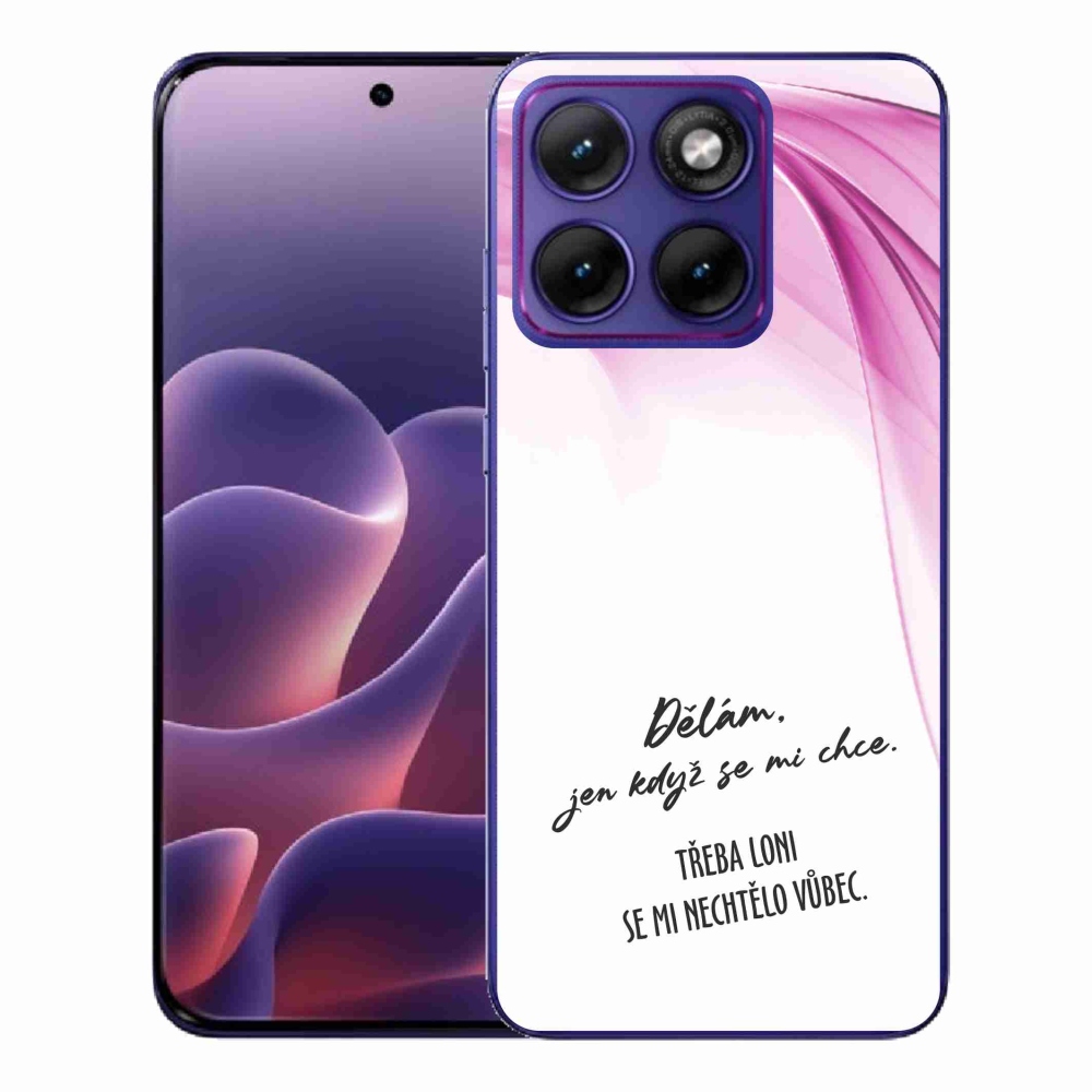 Gél borító mmCase a Motorola Edge 70 Fusion készülékhez - vicces szöveg 12 fehér háttér