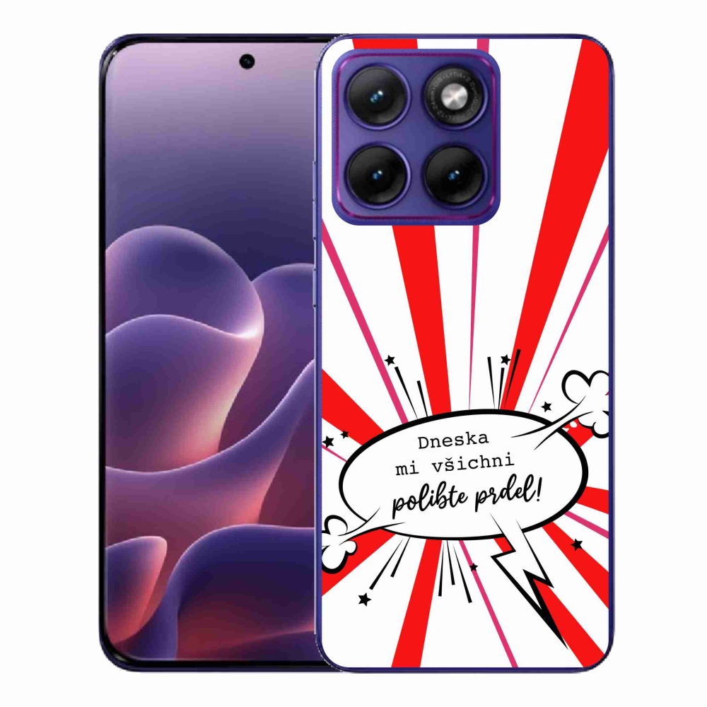 Zselés borító mmCase a Motorola Edge 70 Fusion készülékhez - vicces szöveg 15 fehér háttér