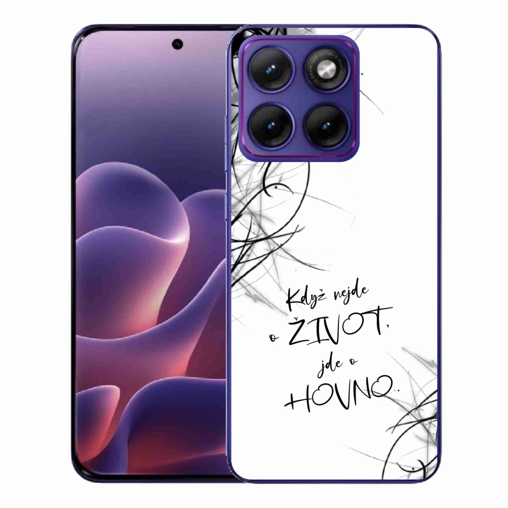 Zselés borító mmCase a Motorola Edge 70 Fusion készülékhez - vicces szöveg 16 fehér háttér