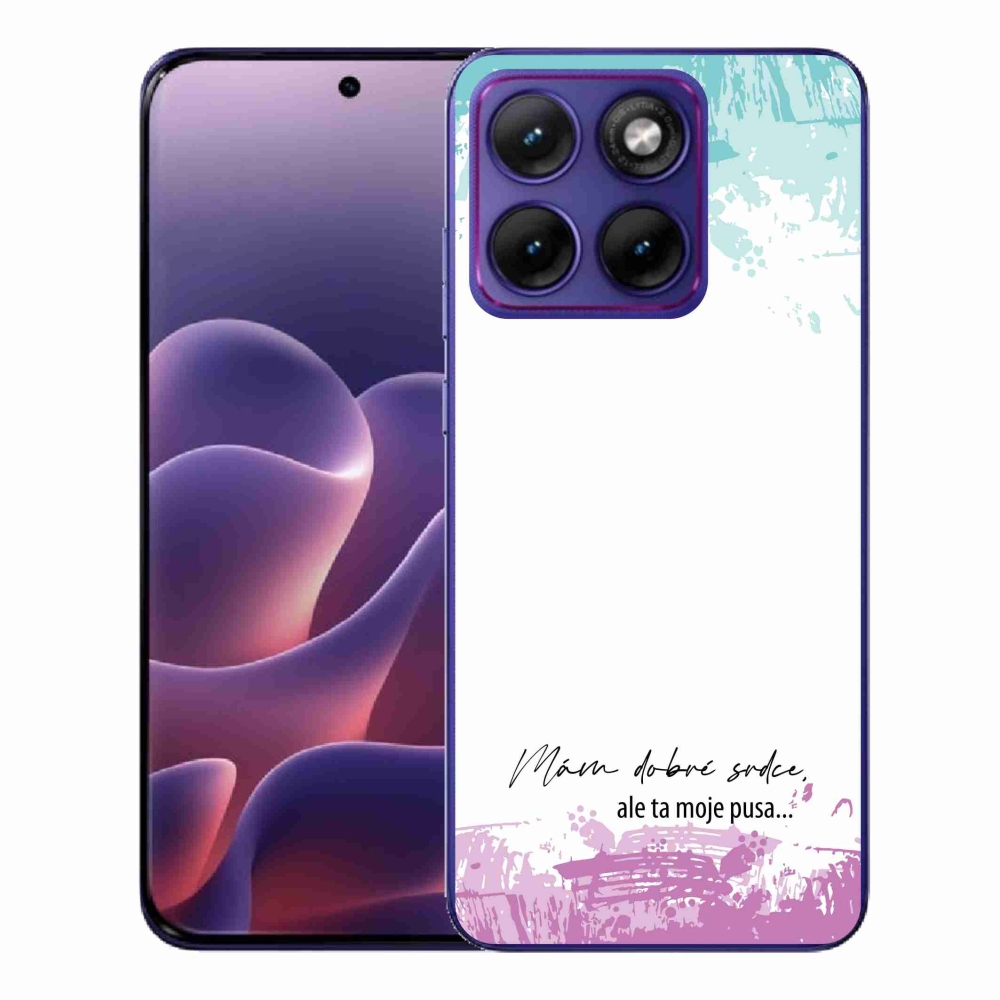 Zselés borító mmCase a Motorola Edge 70 Fusion készülékhez - vicces szöveg 3 fehér háttér