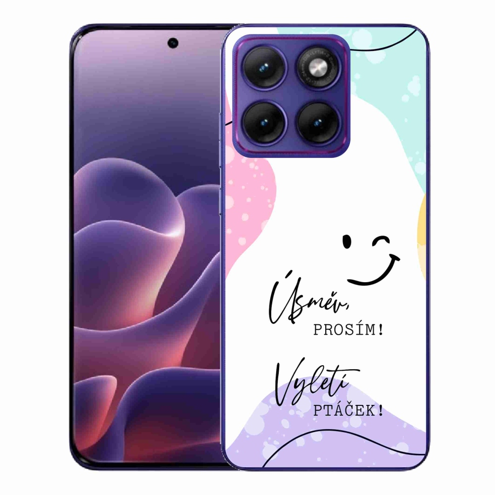 Gél borító mmCase a Motorola Edge 70 Fusion készülékhez - vicces szöveg 4 fehér háttér