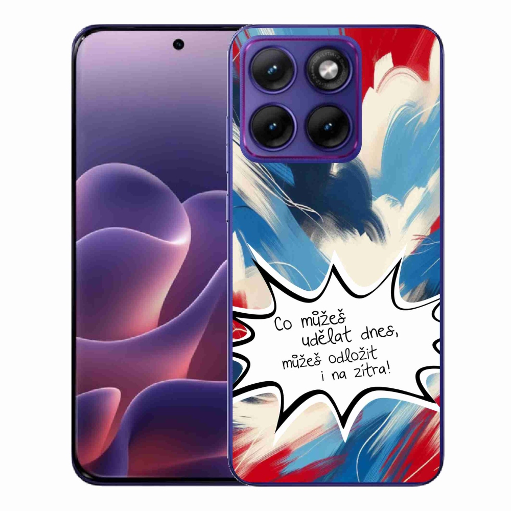 Gél borító mmCase a Motorola Edge 70 Fusion készülékhez - vicces szöveg 9 fehér háttér