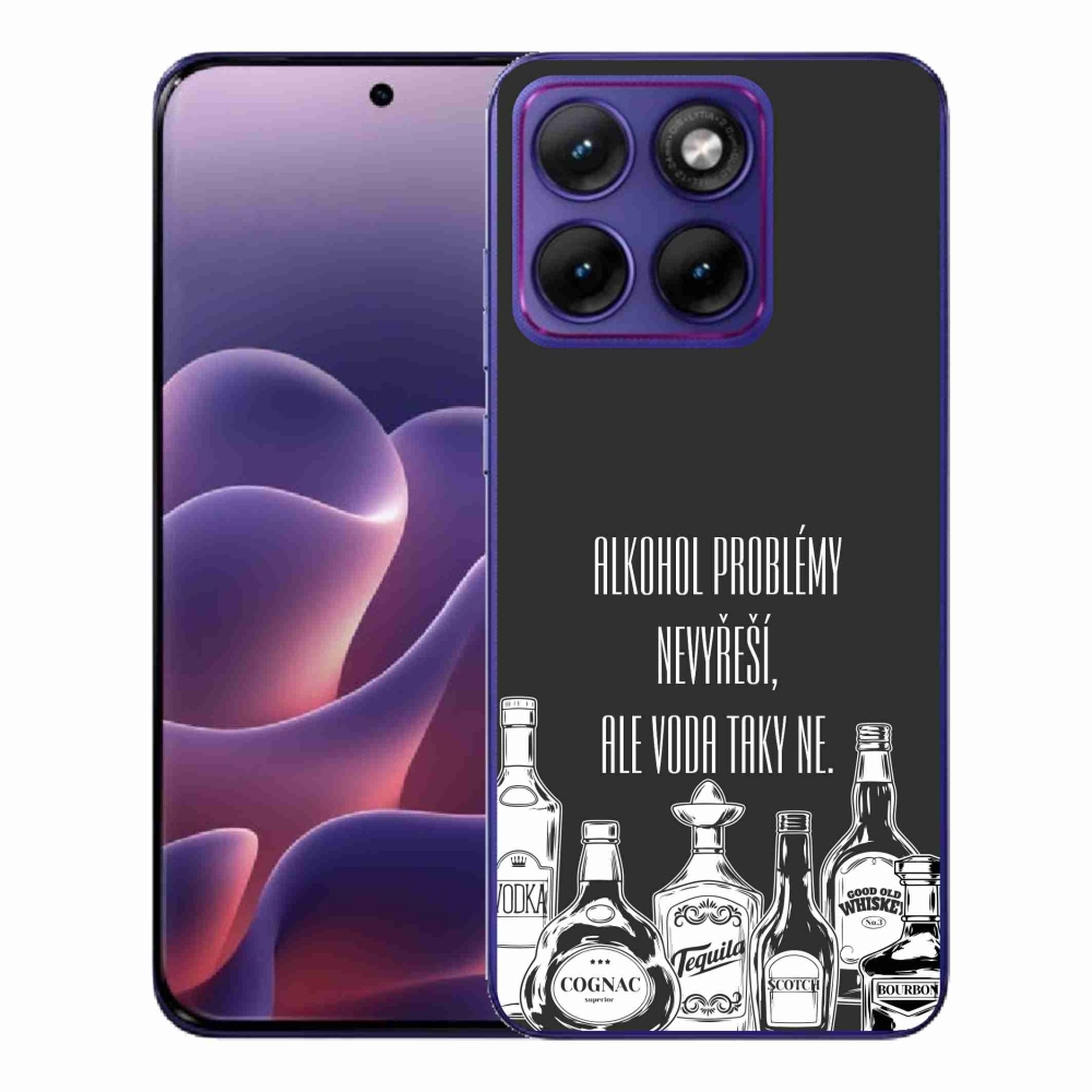 Gél borító mmCase a Motorola Edge 70 Fusion készülékhez - vicces szöveg fekete háttérrel