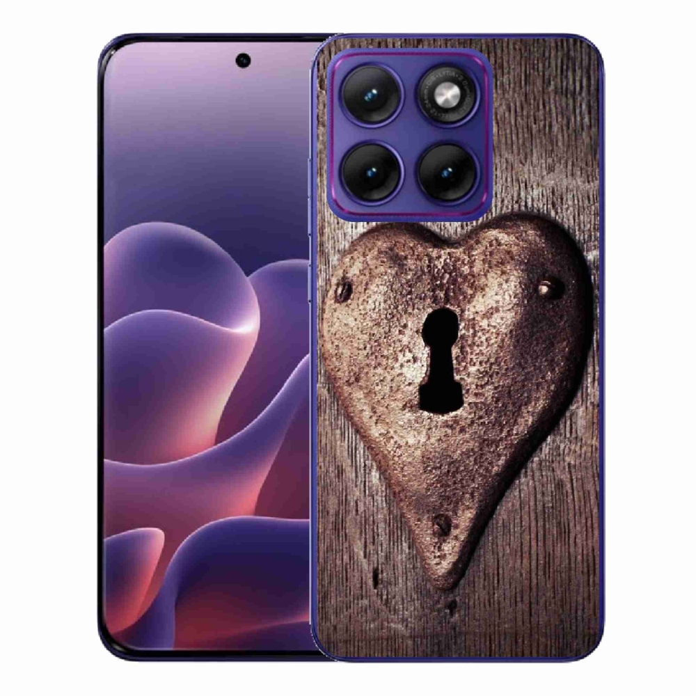 Zselés borítás mmCase a Motorola Edge 70 Fusion készülékhez - szív alakú zárral
