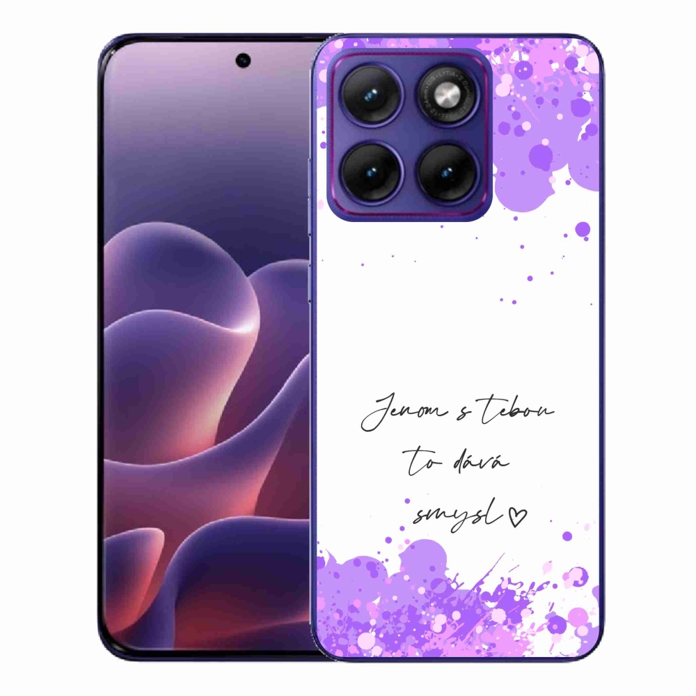 Gél borító mmCase a Motorola Edge 70 Fusion készülékhez - szerelmes szöveg fehér háttérrel
