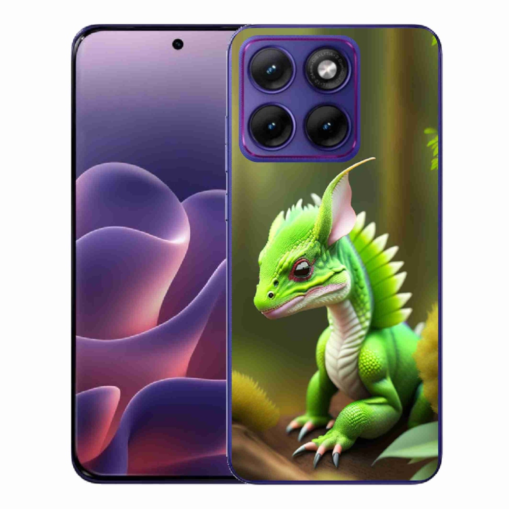 Zselés borítás mmCase a Motorola Edge 70 Fusion készülékhez - zöld sárkány