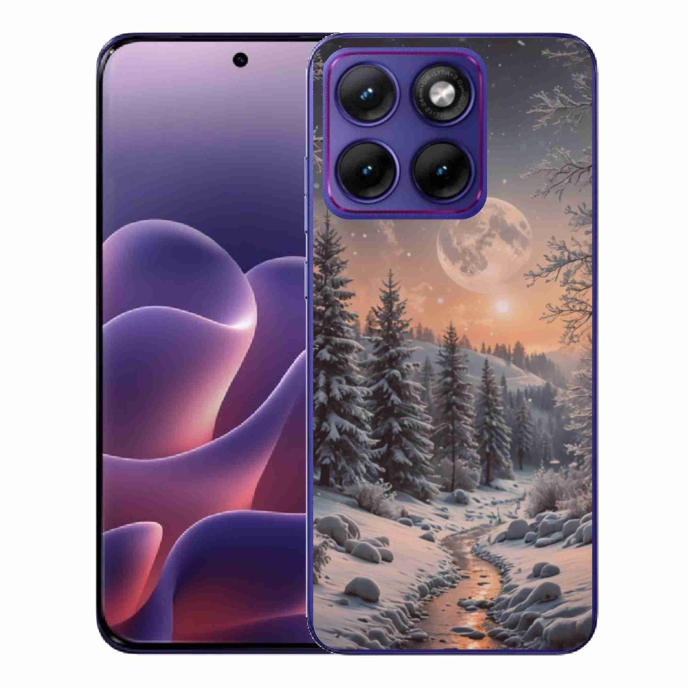 Zselés borítás mmCase a Motorola Edge 70 Fusion készülékhez - téli táj 2