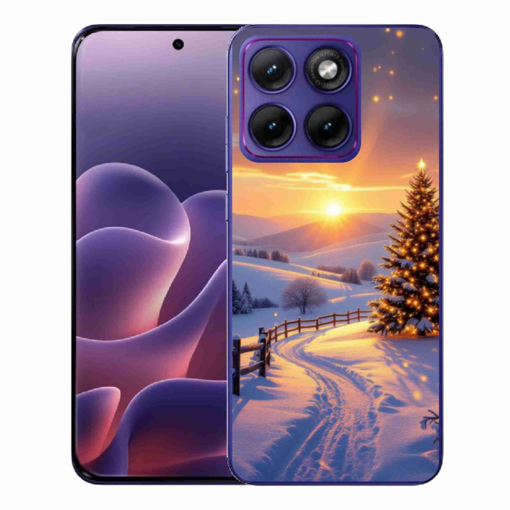 Zselés borítás mmCase a Motorola Edge 70 Fusion készülékhez - téli tájkép