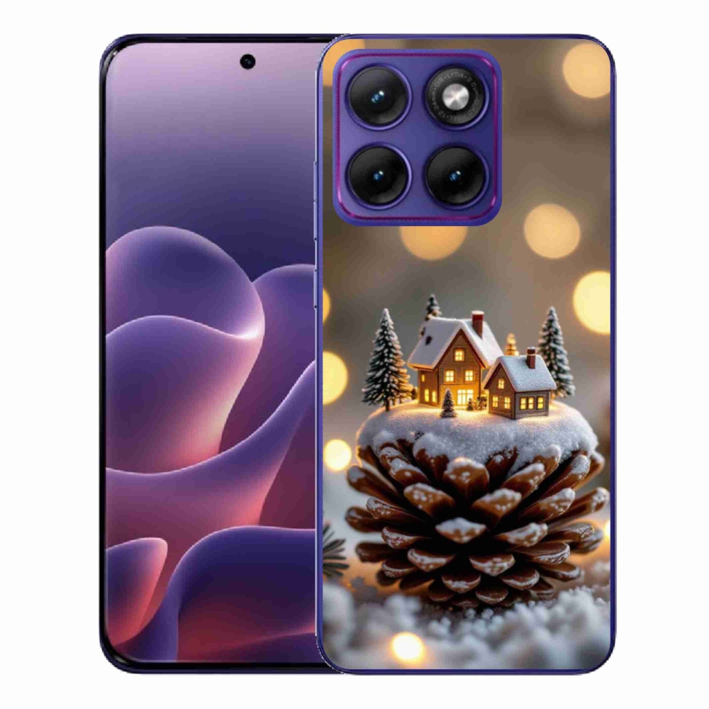 Zselés borítás mmCase a Motorola Edge 70 Fusion készülékhez - téli falu