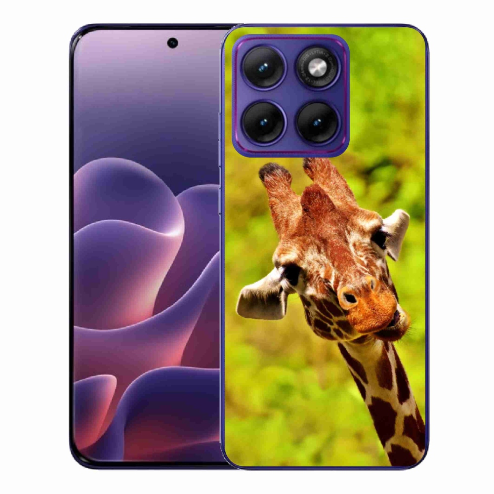 Zselés tok mmCase a Motorola Edge 70 Fusion készülékhez - zsiráf