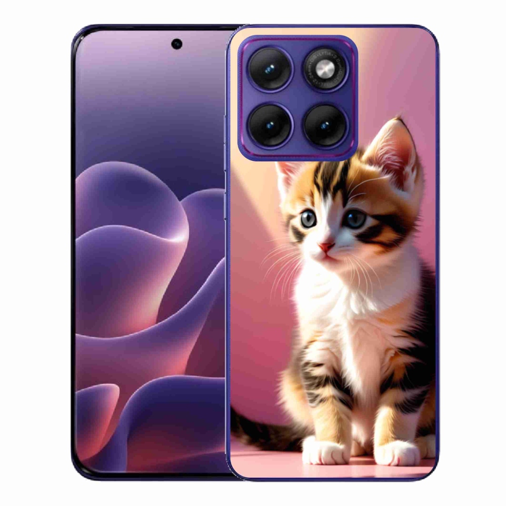 Zselés borítás mmCase a Motorola Edge 70 Fusion készülékhez - kíváncsi cica 2