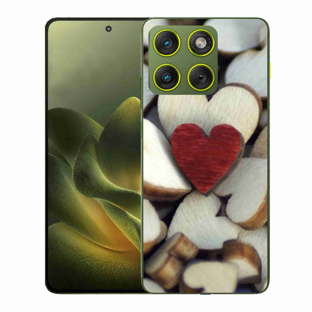 Zselés borítás mmCase a Motorola Edge 70 készülékhez - gravírozott piros szív