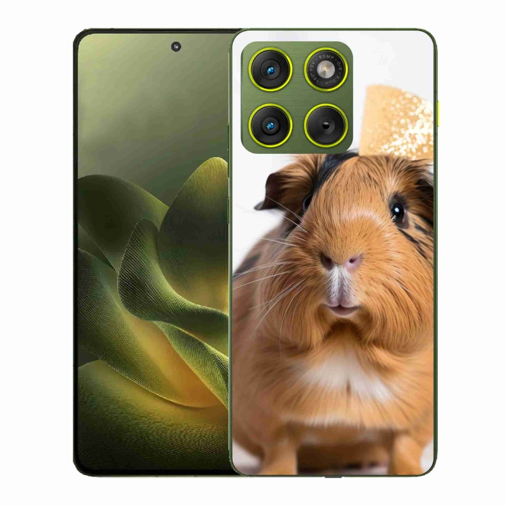 Zselés borítás mmCase a Motorola Edge 70 készülékhez - barna tengerimalac