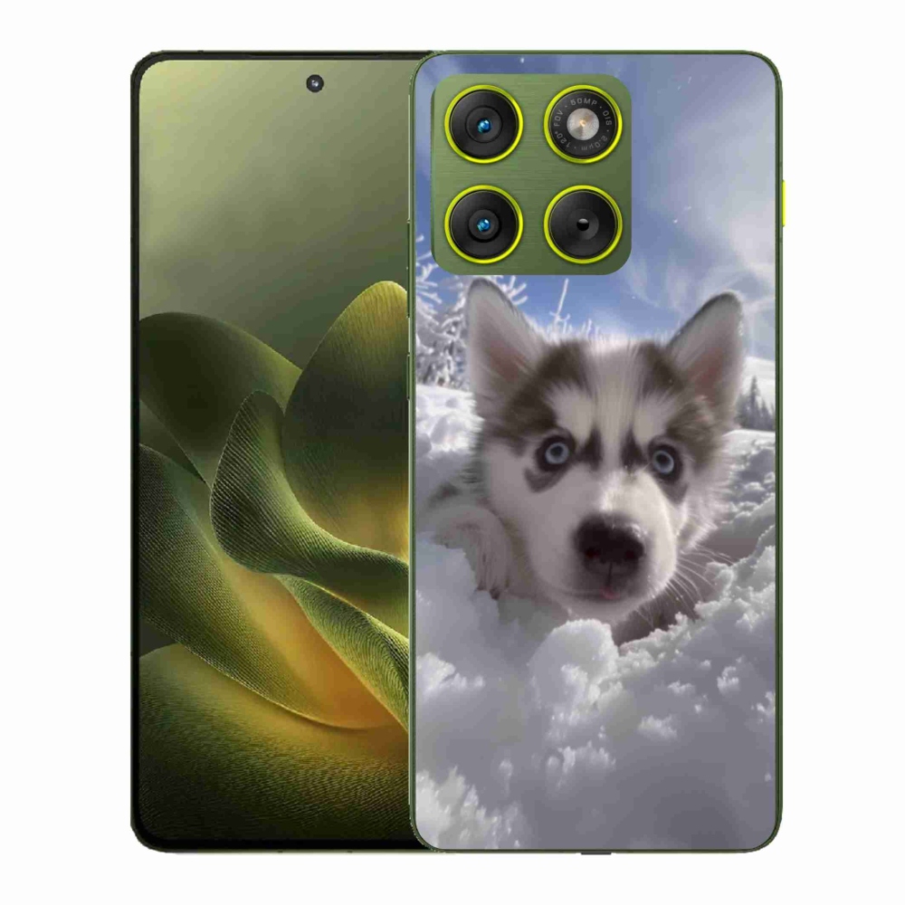 Zselés borítás mmCase a Motorola Edge 70 készülékhez - husky a hóban