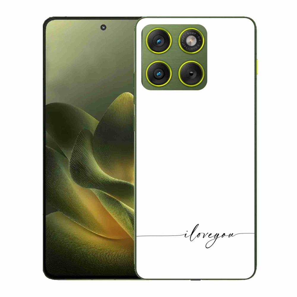 Gél borító mmCase a Motorola Edge 70-hez - I love you fehér háttérrel