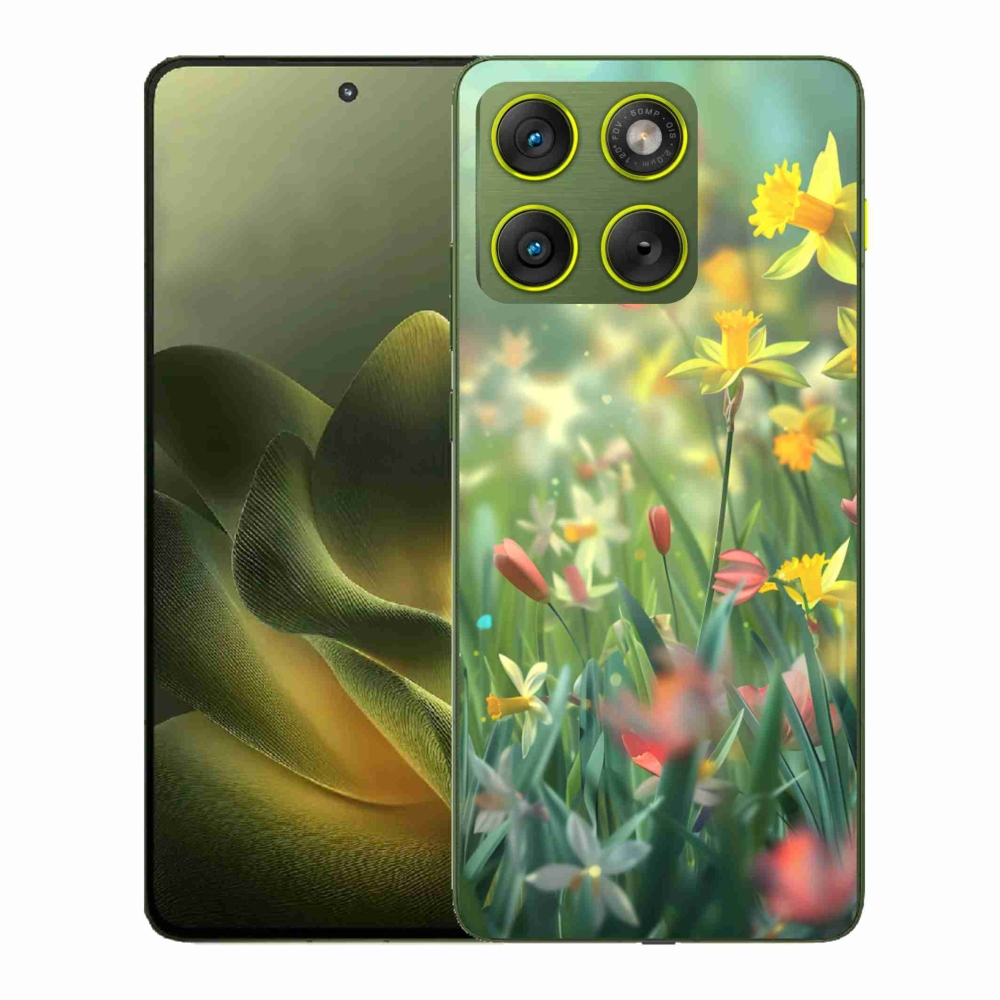 Zselés borítás mmCase a Motorola Edge 70 készülékhez - tavaszi virágok