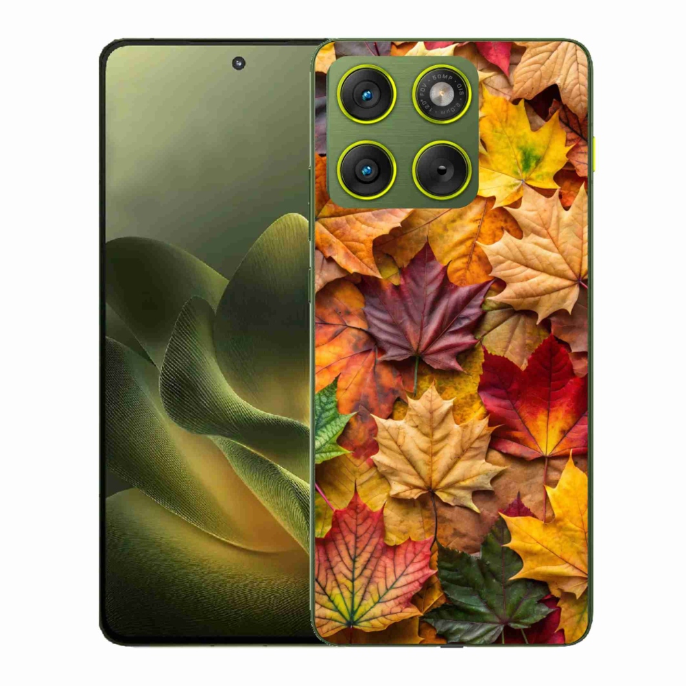 Zselés borítás mmCase a Motorola Edge 70 készülékhez - juharlevelek 2
