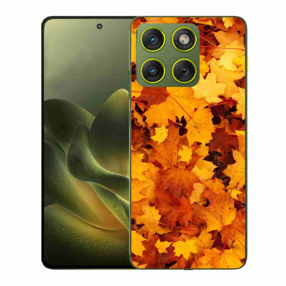 Zselés borítás mmCase a Motorola Edge 70 készülékhez - juharlevelek