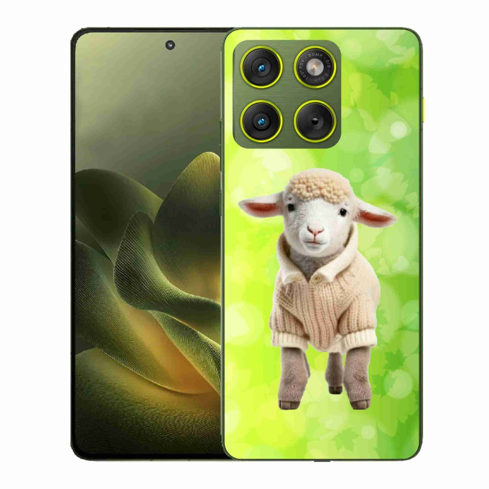 Zselés borítás mmCase a Motorola Edge 70 készülékhez - bárány pulóverben