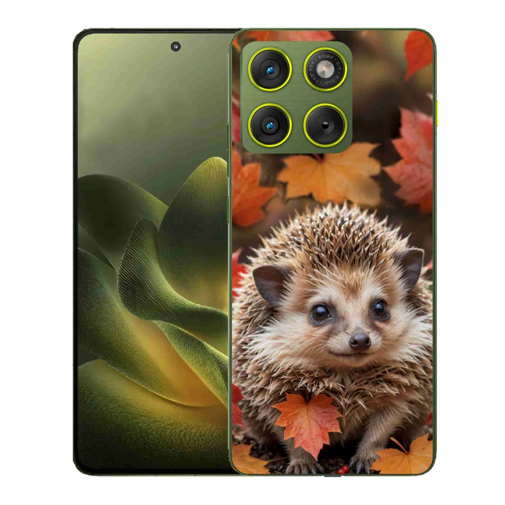 Gélburkolat mmCase a Motorola Edge 70 készülékhez - sün a levelekben