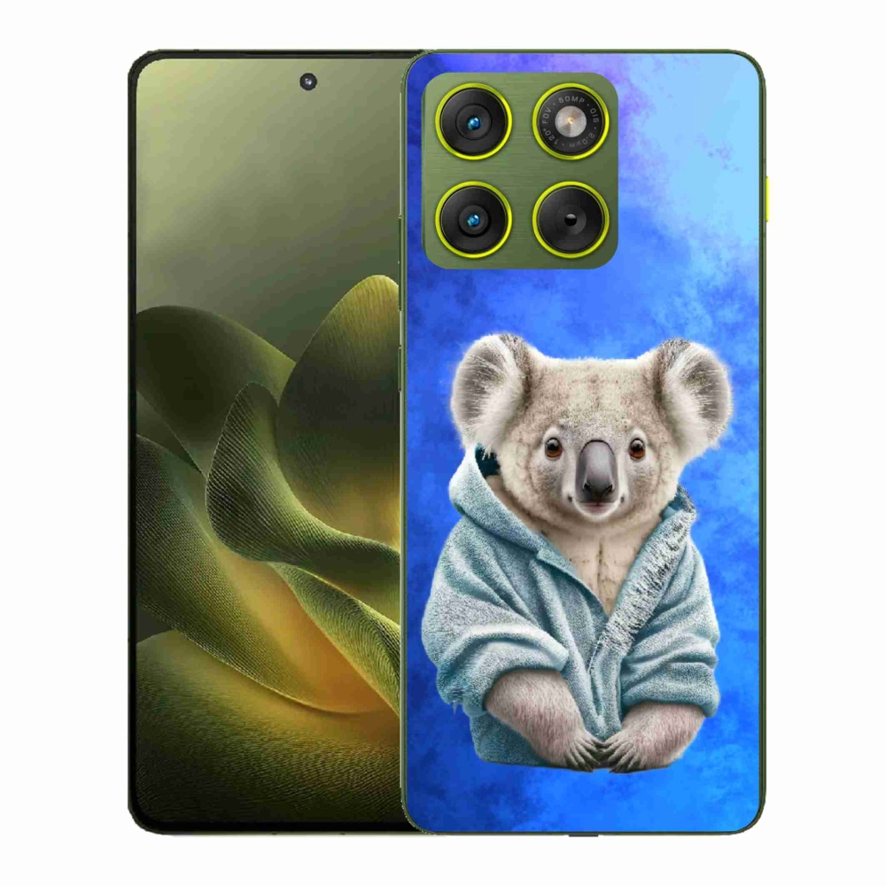 Zselés borítás mmCase a Motorola Edge 70 készülékhez - koala pulóverben