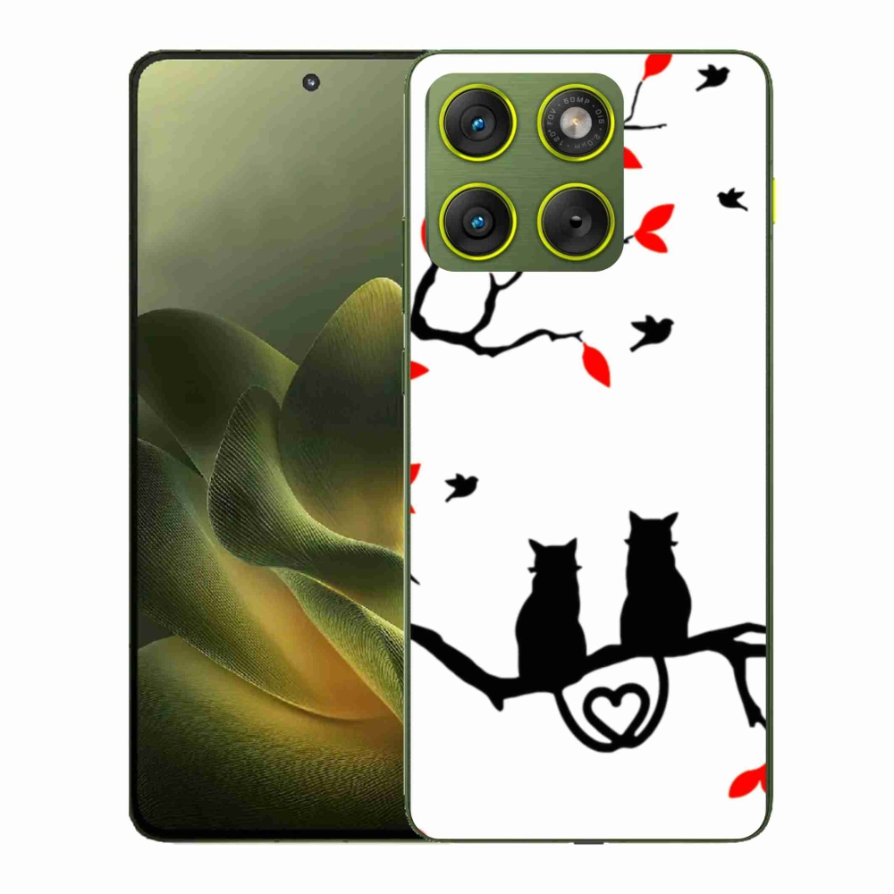Zselés borítás mmCase a Motorola Edge 70 készülékhez - macska szeretet