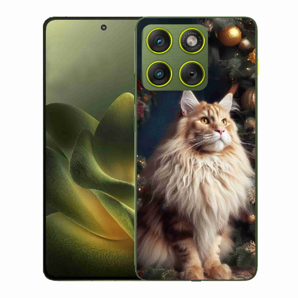 Zselés borítás mmCase a Motorola Edge 70 készülékhez - macska a fánál