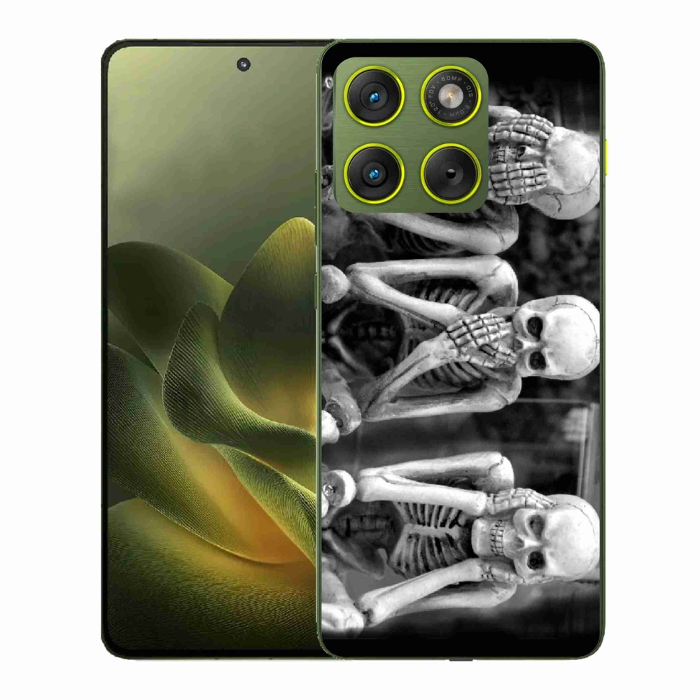 Zselés borítás mmCase a Motorola Edge 70 készülékhez - csontvázak