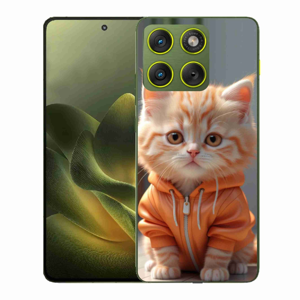 Zselés borítás mmCase a Motorola Edge 70 készülékhez - cica melegítőben