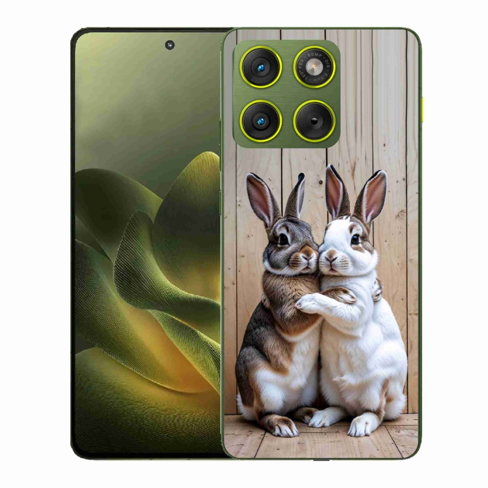 Zselés borítás mmCase a Motorola Edge 70 készülékhez - nyúlpár