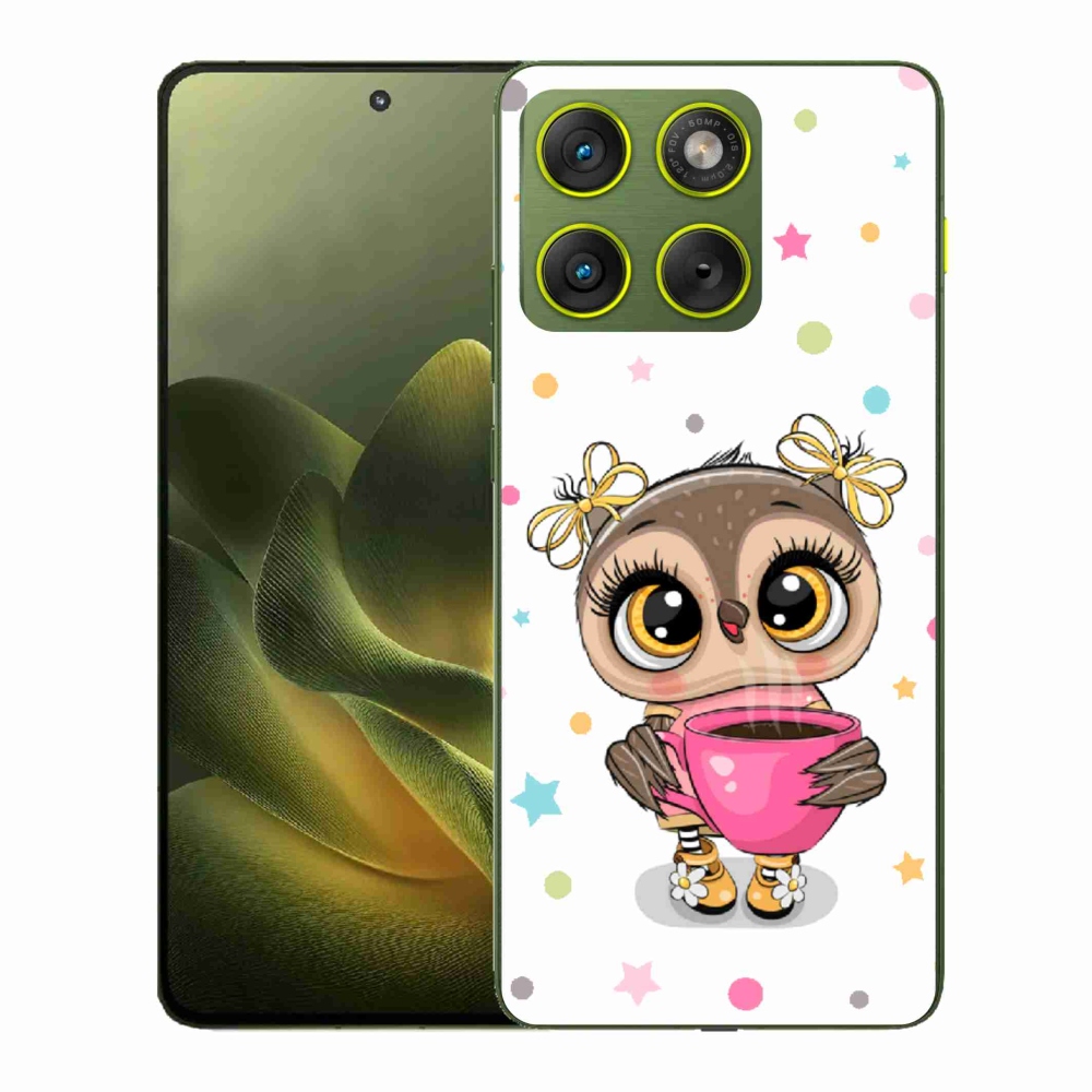 Zselés borítás mmCase a Motorola Edge 70 készülékhez - rajzfilm bagoly