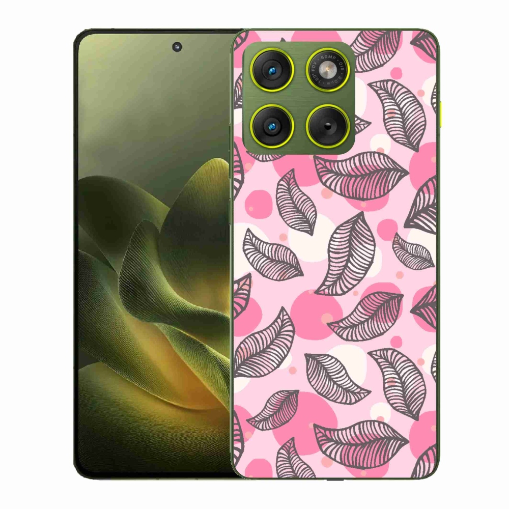 Zselés borítás mmCase a Motorola Edge 70-hez - rajzfilm hulló levelek