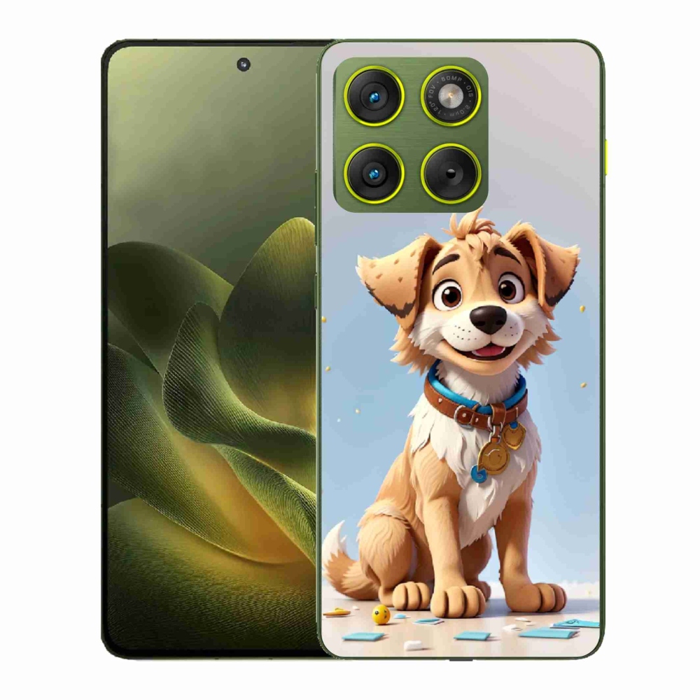 Zselés borítás mmCase a Motorola Edge 70-hez - rajzfilm kölyökkutyákhoz