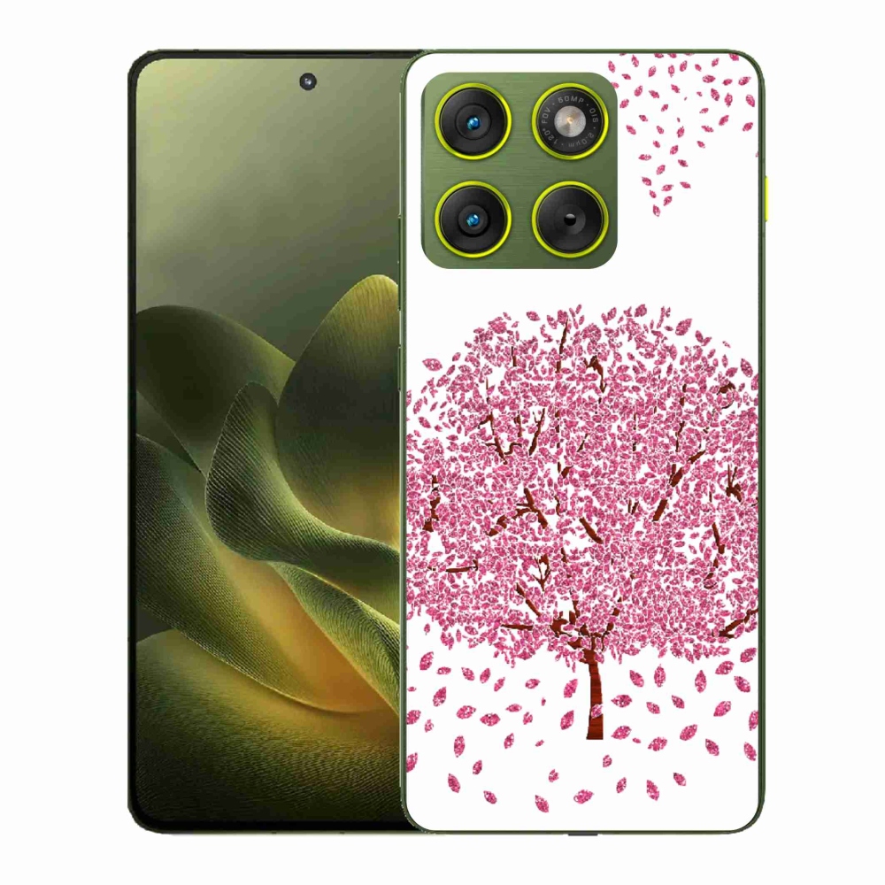 Zselés borító mmCase a Motorola Edge 70 készülékhez - rajzfilmfa levelekkel